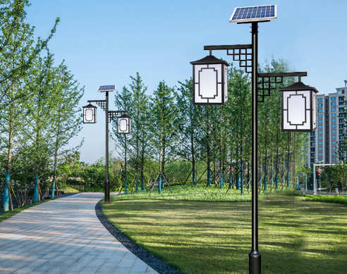 吉安3米庭院灯 LED欧式照明灯小区公园别墅景观路灯太阳能庭院灯