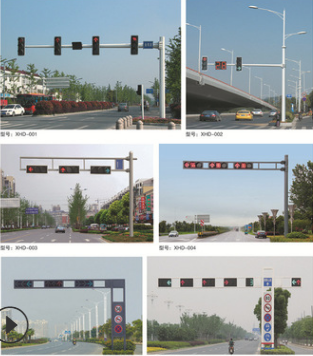 迪庆交通标志牌信号灯杆电警监控L杆框架诱导屏红绿灯龙门架合杆共杆